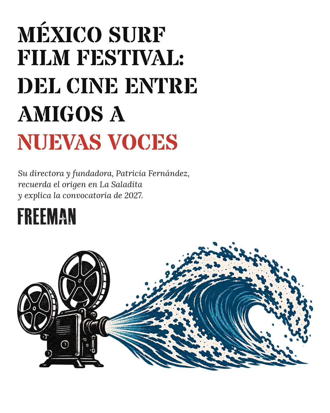 Portada Riso con el titular México Surf Film Festival: del cine entre amigos a nuevas voces, una cámara y una ola.