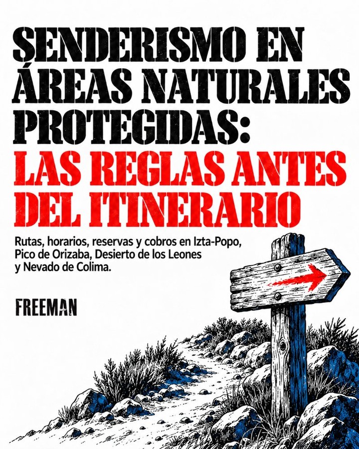 Portada de Instagram sobre reglas de acceso a áreas naturales protegidas.